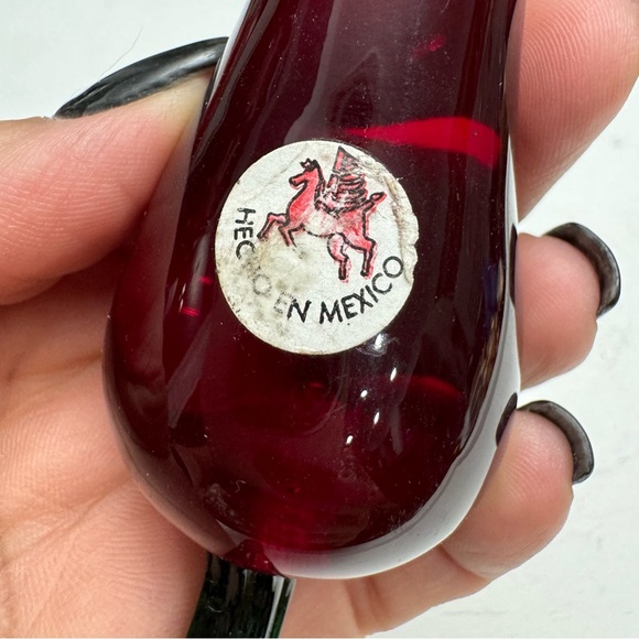 Vintage Blown Glass Red Hot Chili Pepper Translucent Made in Mexico - Picture 4 of 10